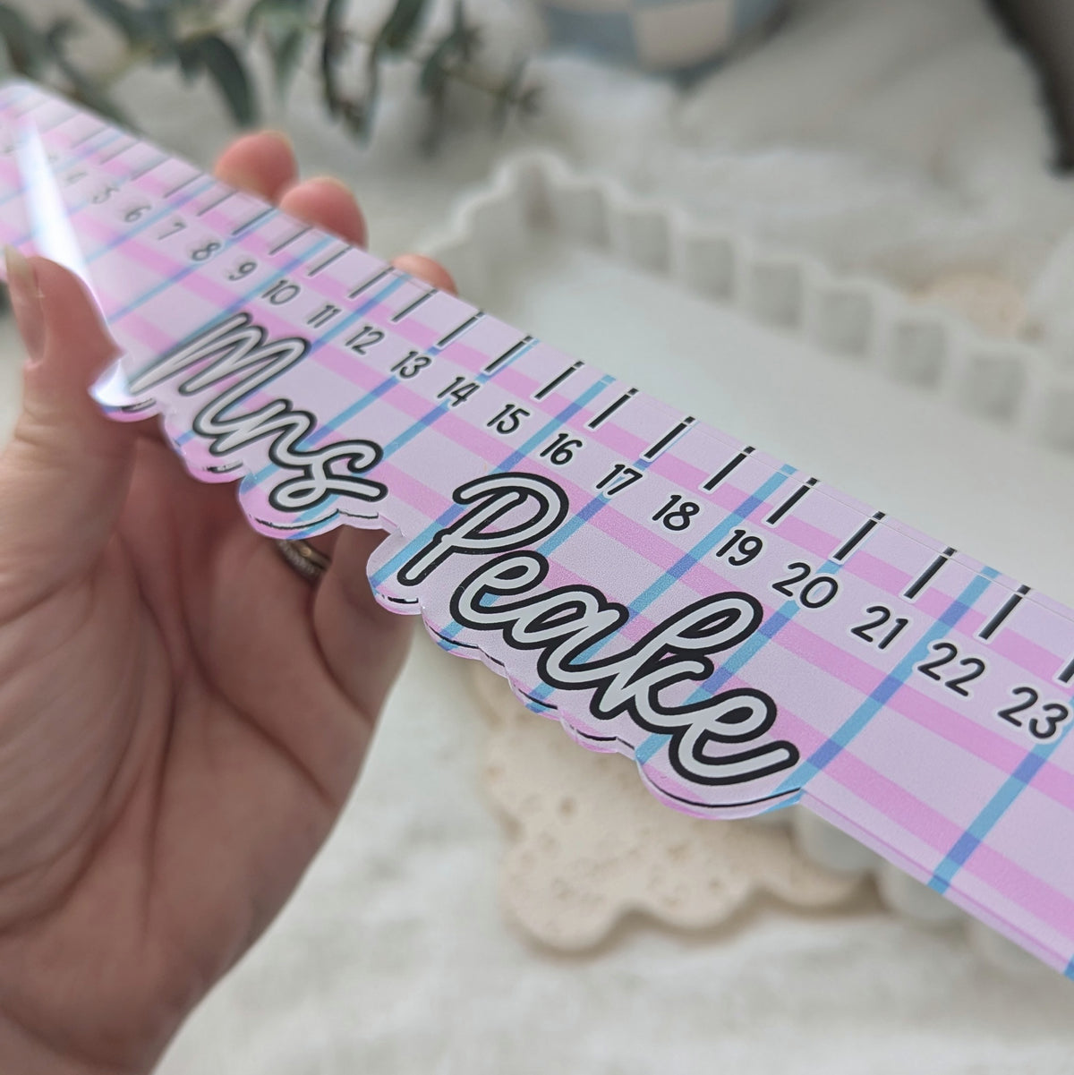 Personalised Ruler or Teachers Door Sign