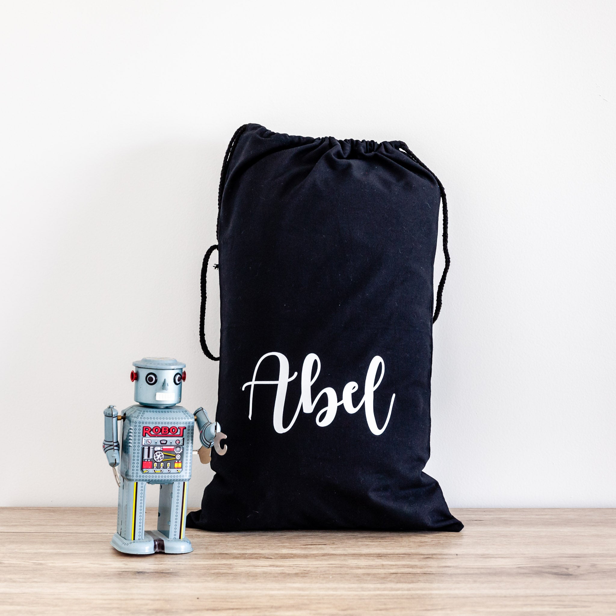 Fabric Santa Sack with Tag - PLD