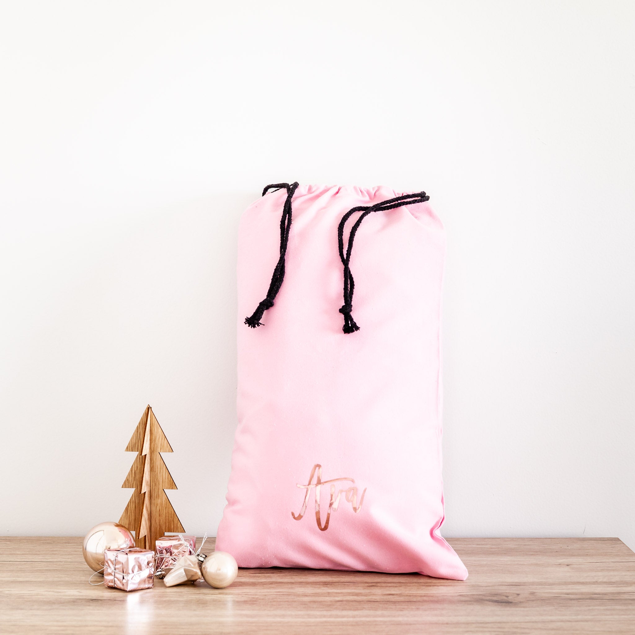 Fabric Santa Sack with Tag - PLD