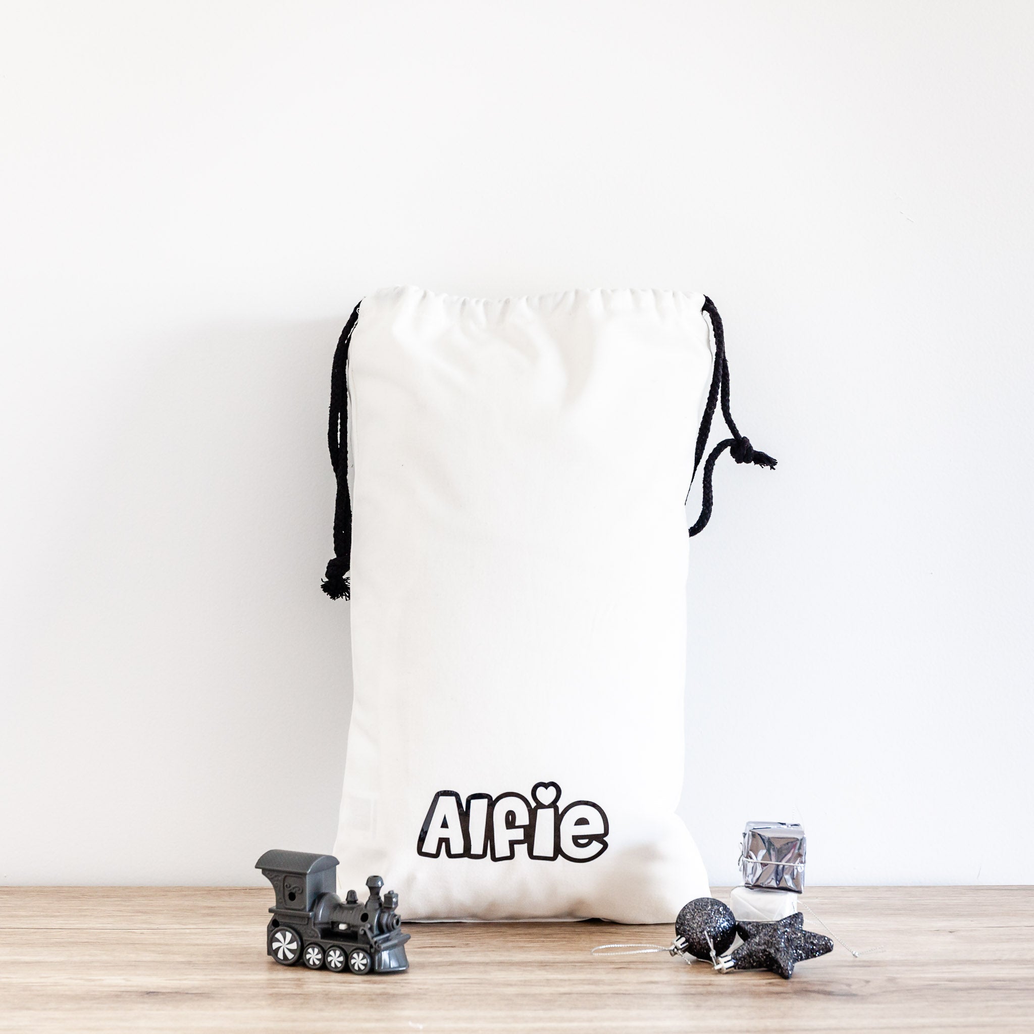 Fabric Santa Sack with Tag - PLD