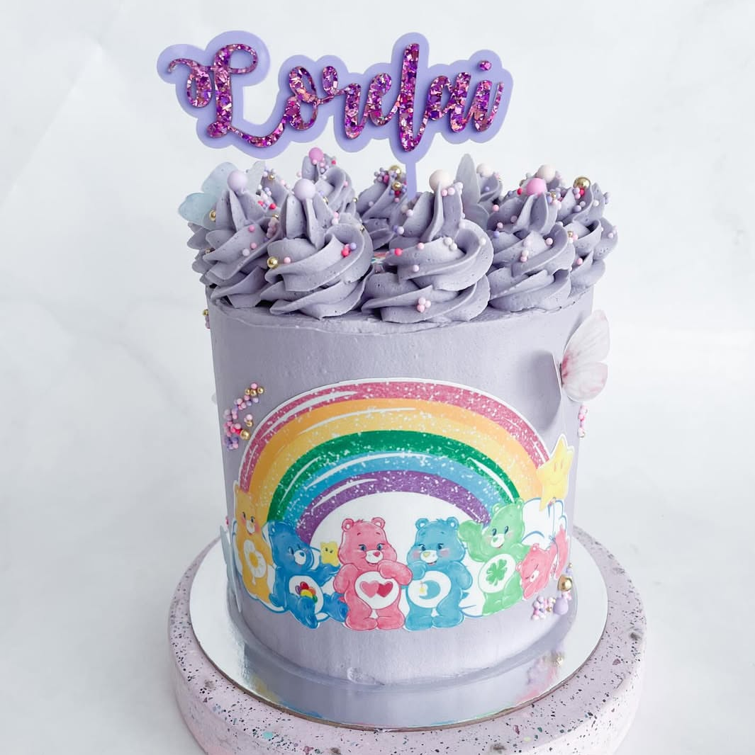 2 Layer Cake Topper - ONE NAME / WORD ONLY