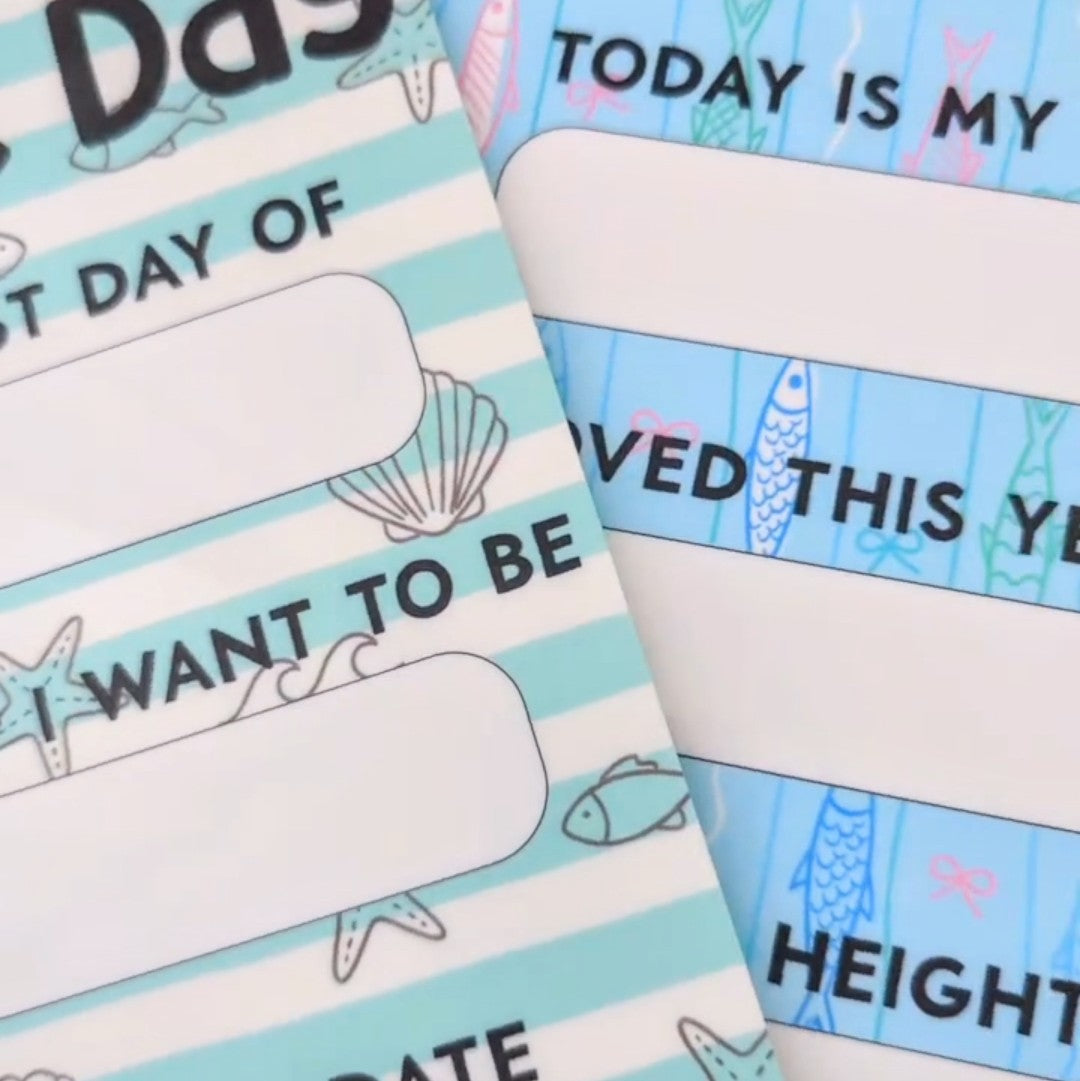 Double Sided First & Last Day of.. Board - Printed Pattern