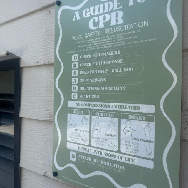 Pool Safety CPR Sign - RECTANGLE