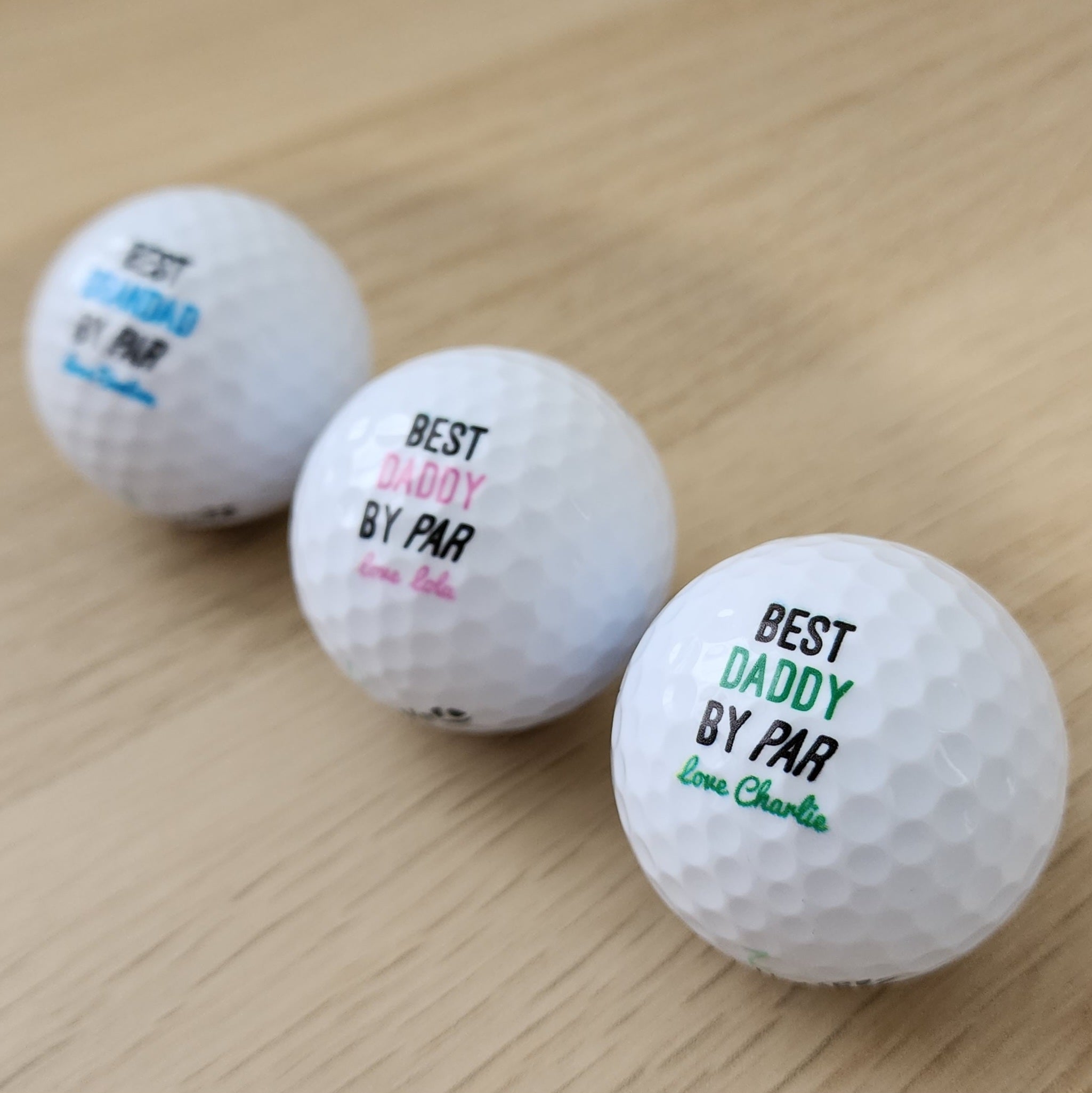 Personalised Golf Balls (set of 3) - By Par Design