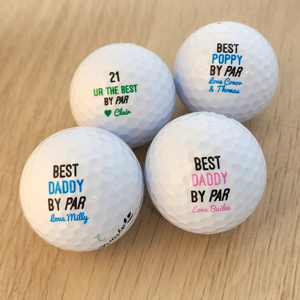Personalised Golf Balls (set of 3) - By Par Design