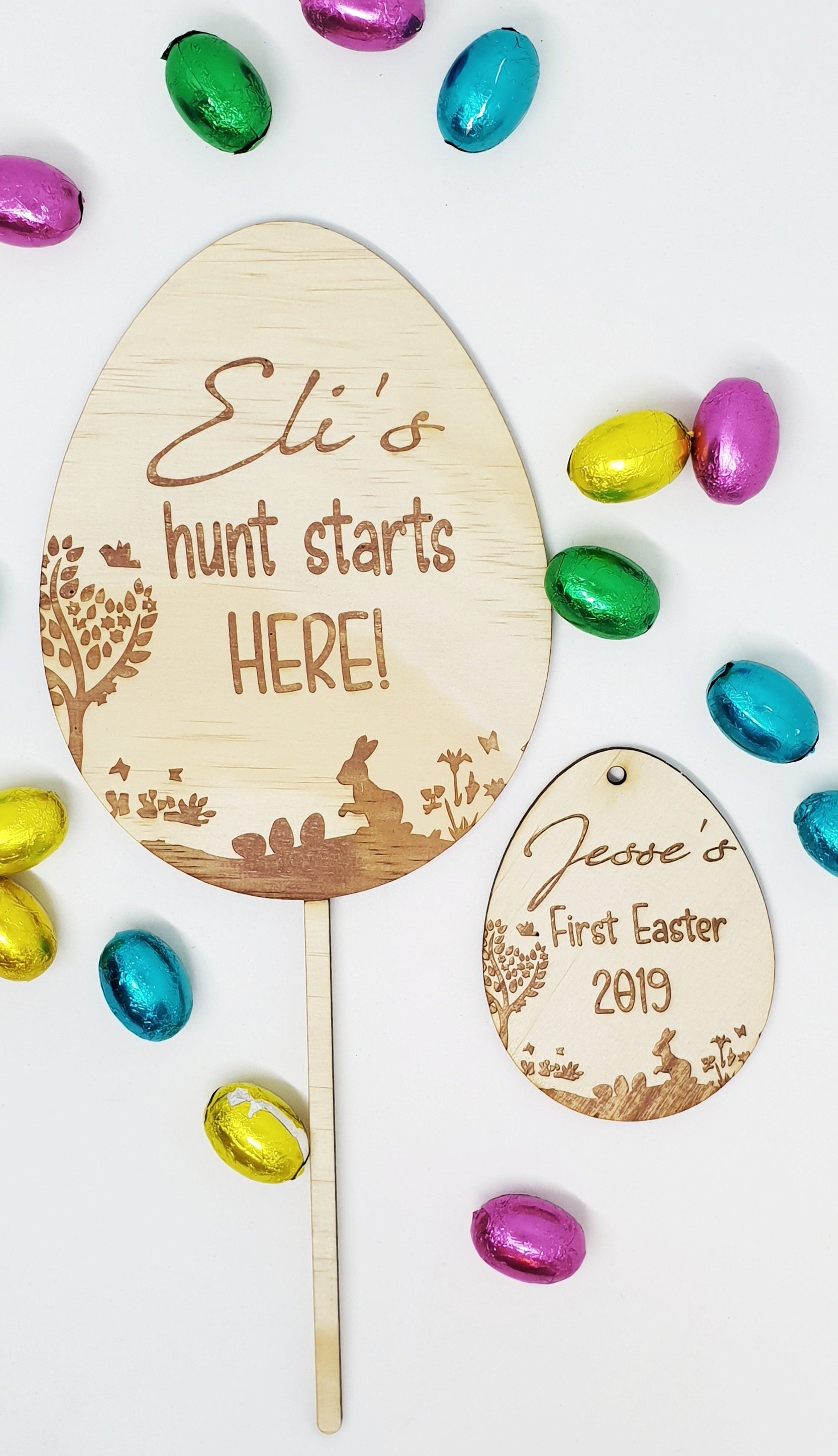 Easter Egg Tag - Wooden