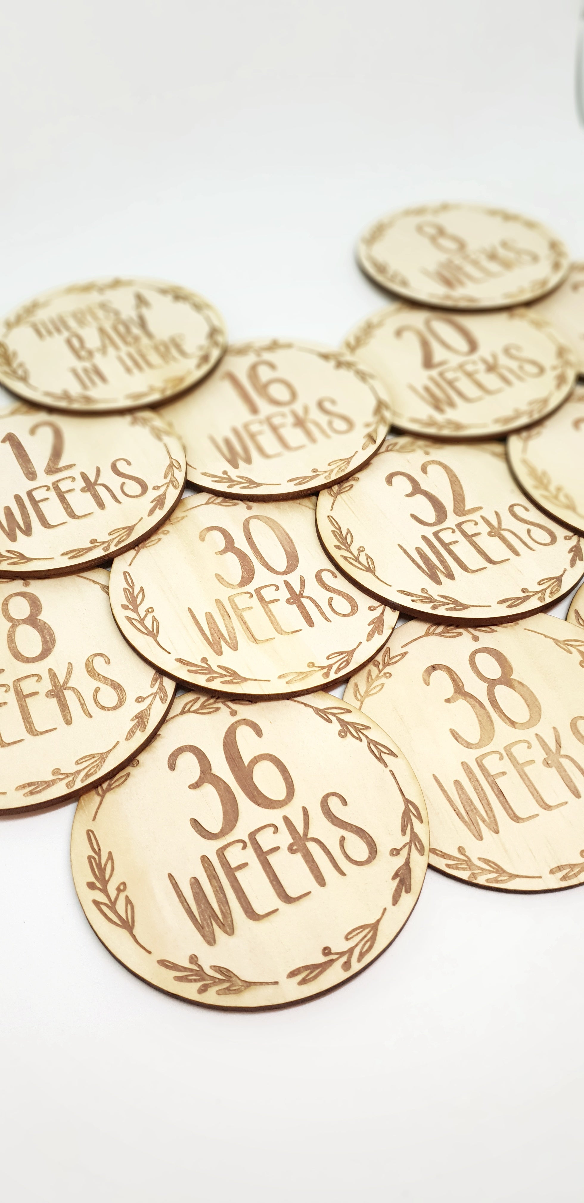 Wreath Milestone Discs - Pregnancy Sets