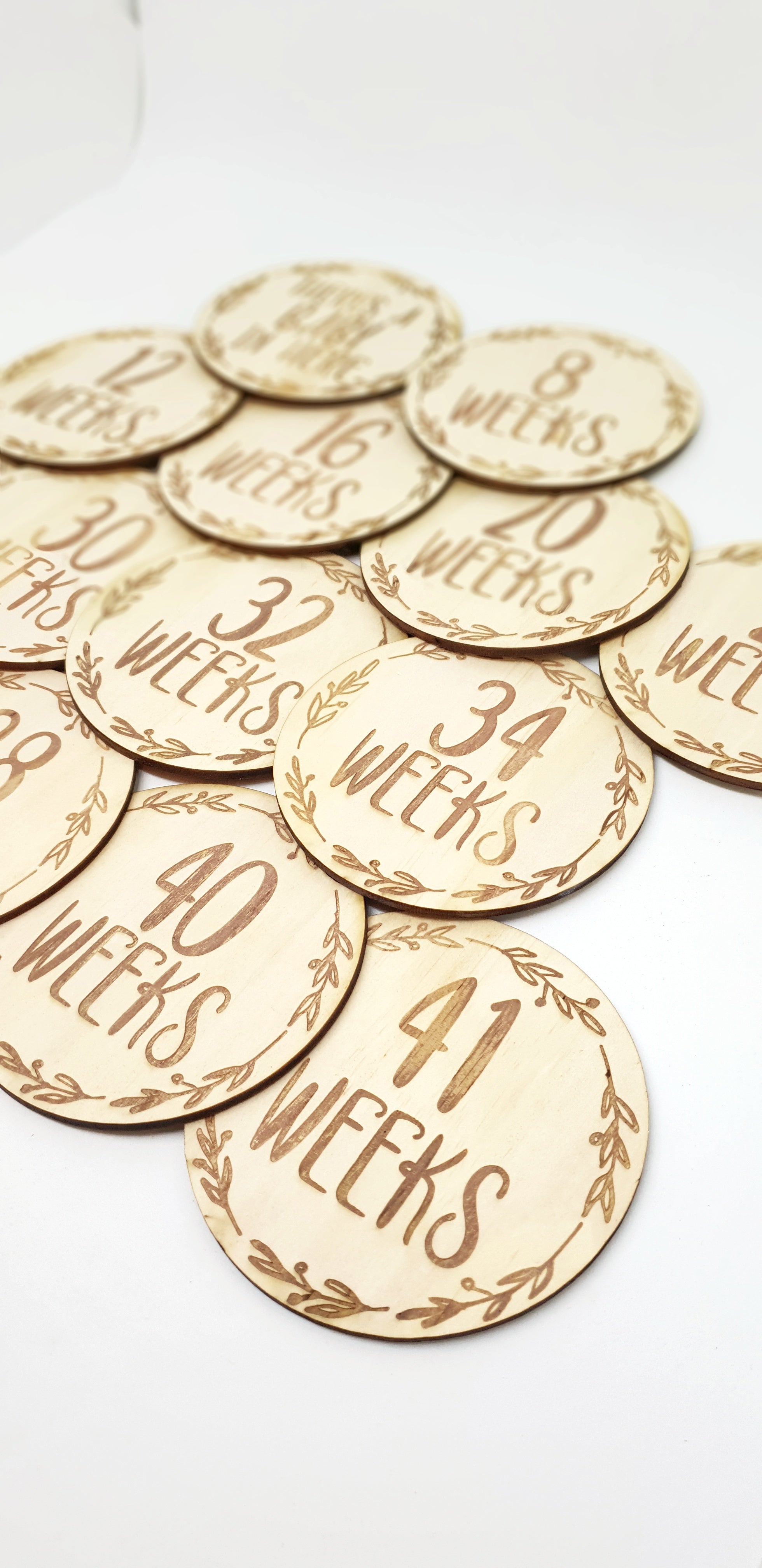 Wreath Milestone Discs - Pregnancy Sets