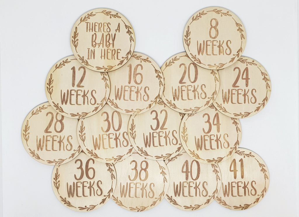 Wreath Milestone Discs - Pregnancy Sets