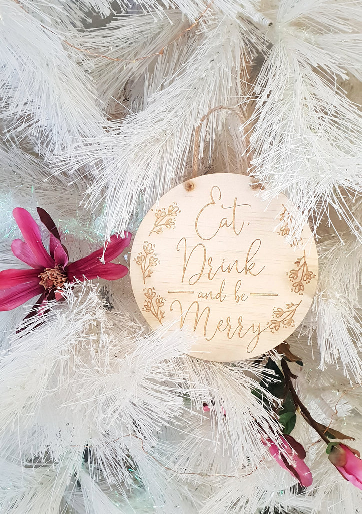 Eat, Drink & be Merry Christmas Sign