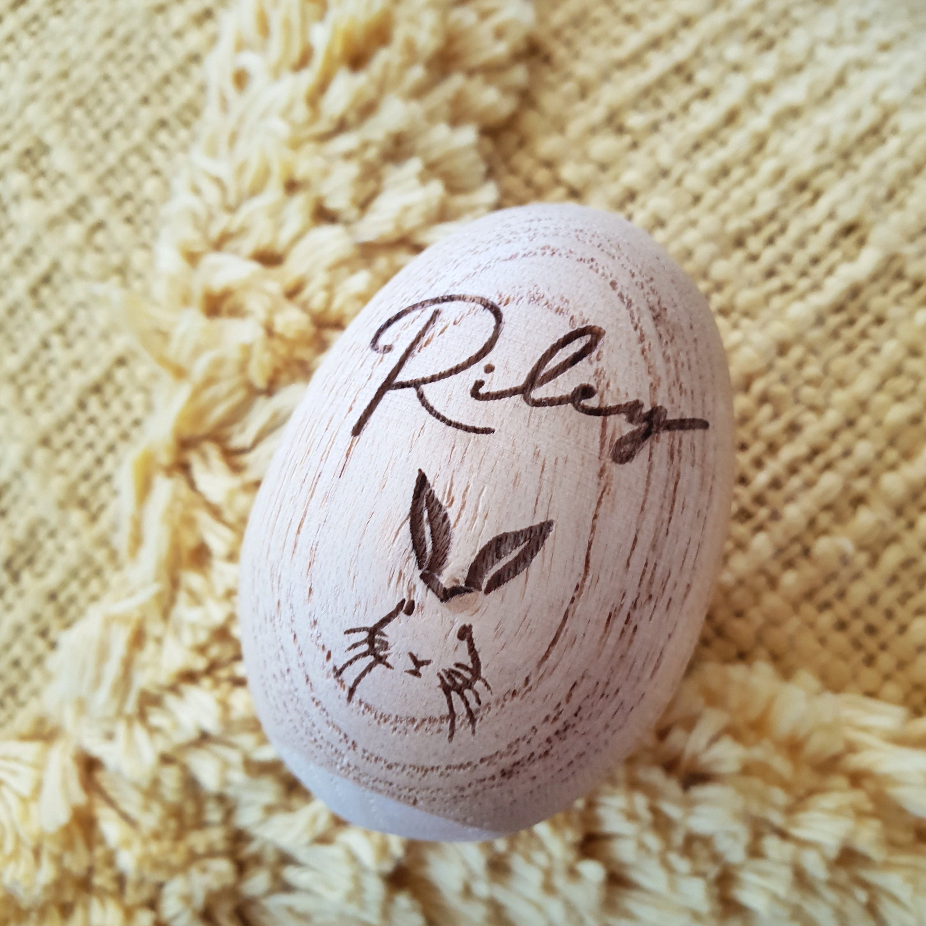 Wooden Shaker Easter Egg