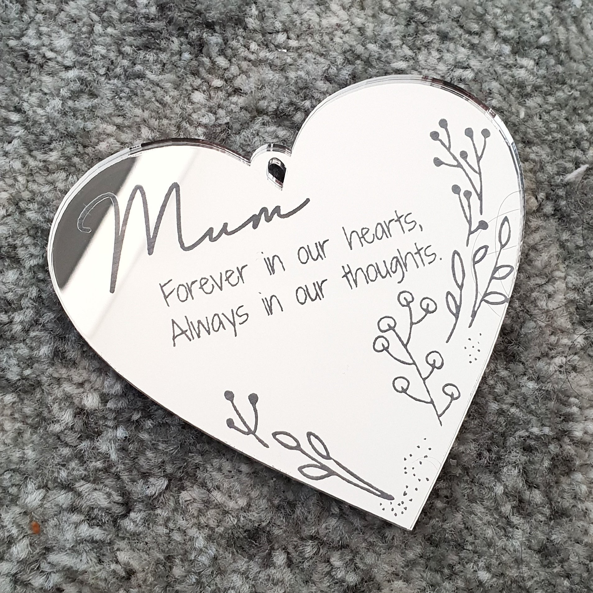 Memorial Heart Christmas Bauble