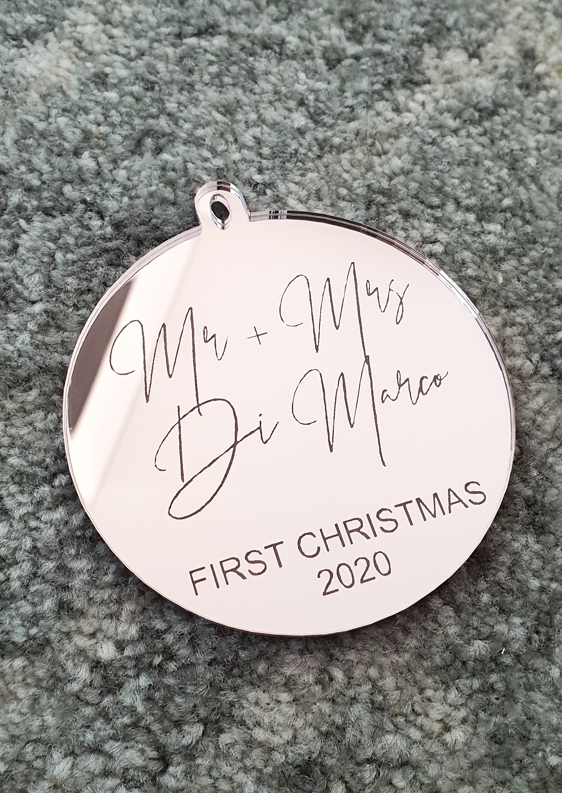 Personalised Christmas Bauble - Style #1 (First Christmas)