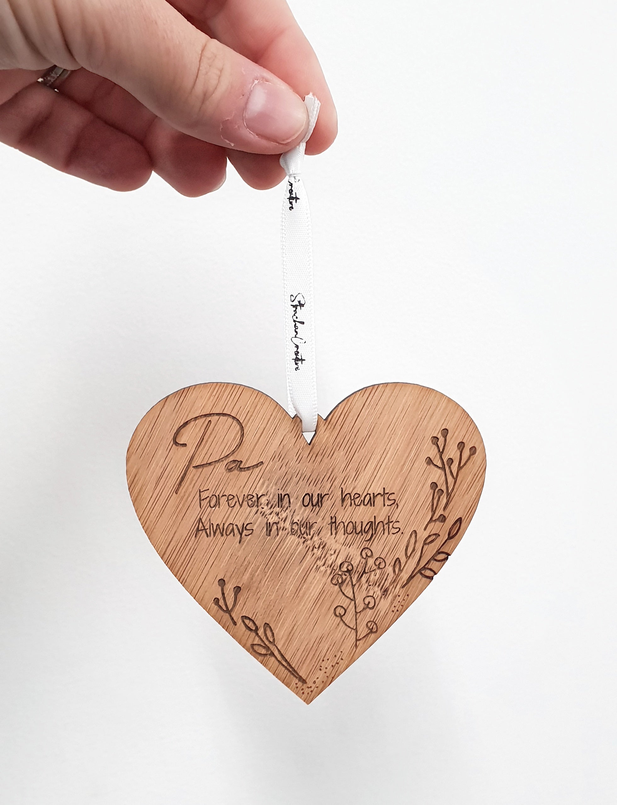 Memorial Heart Christmas Bauble