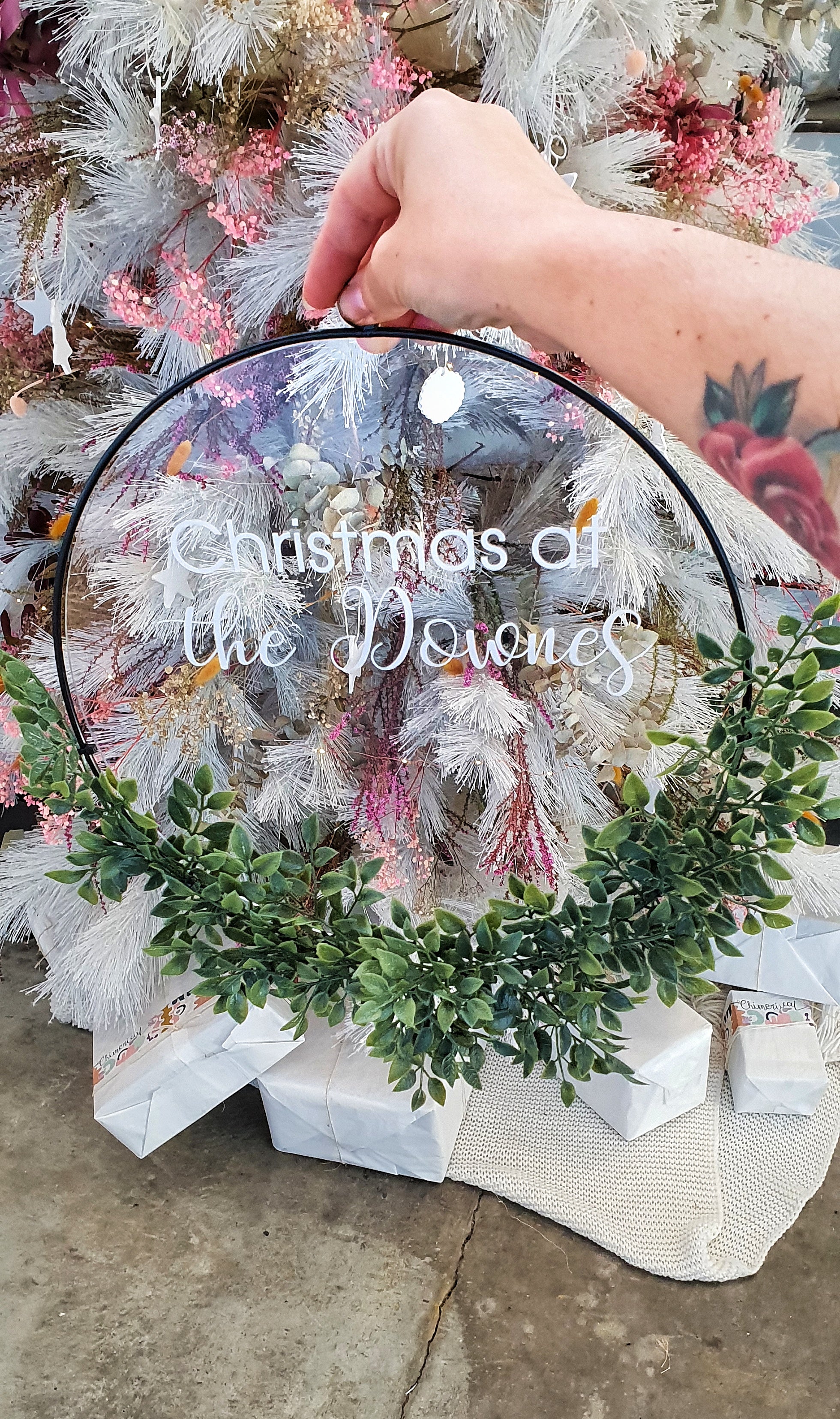 Christmas Wreath Door Plaque style #2