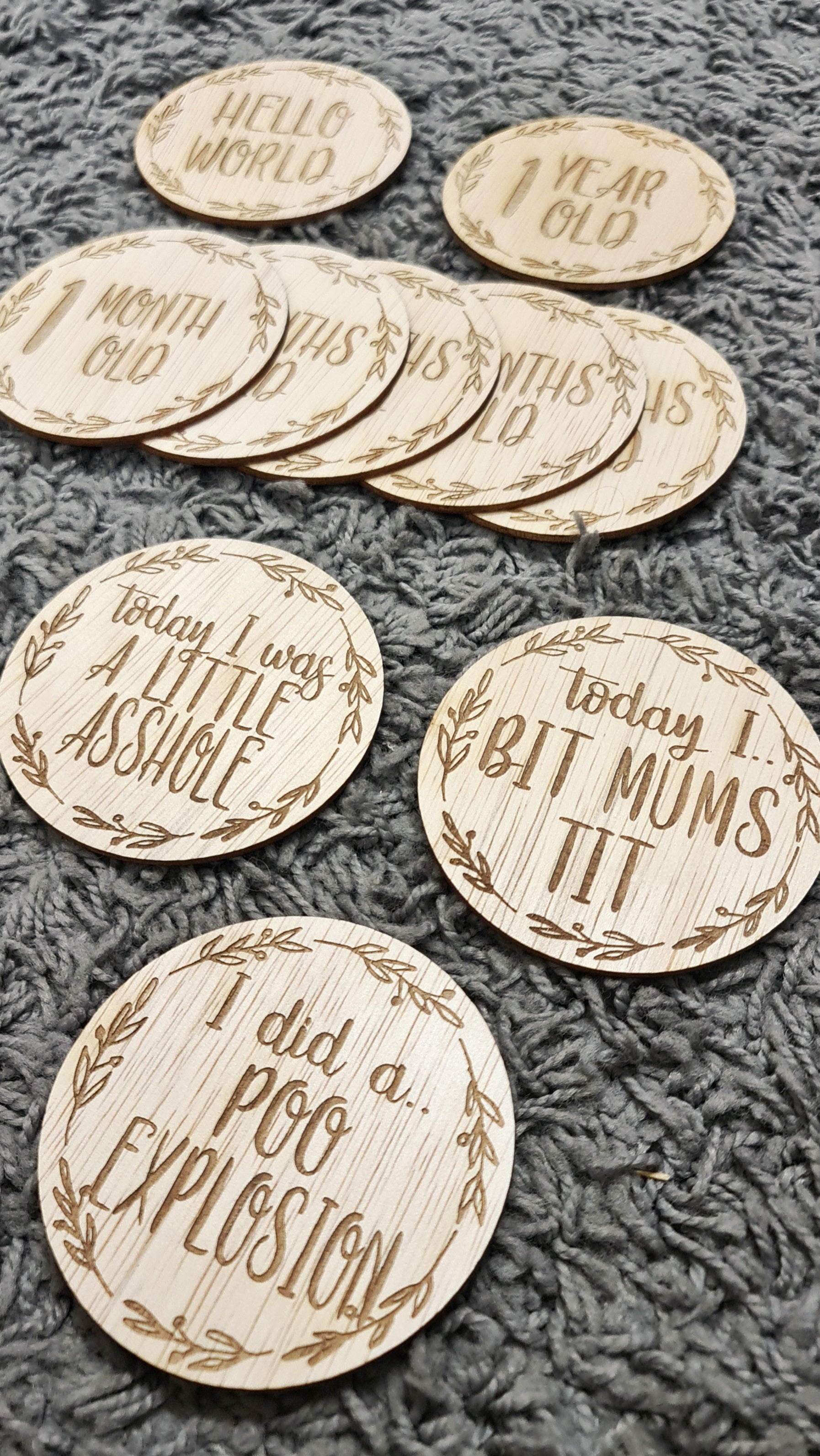 Wreath Milestone Discs - Baby Sets