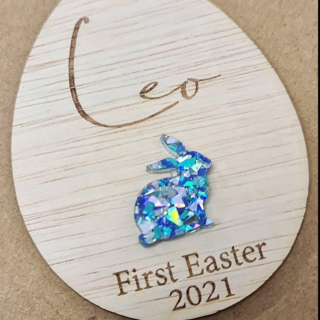Easter Egg Tag (Glitter Bunny)