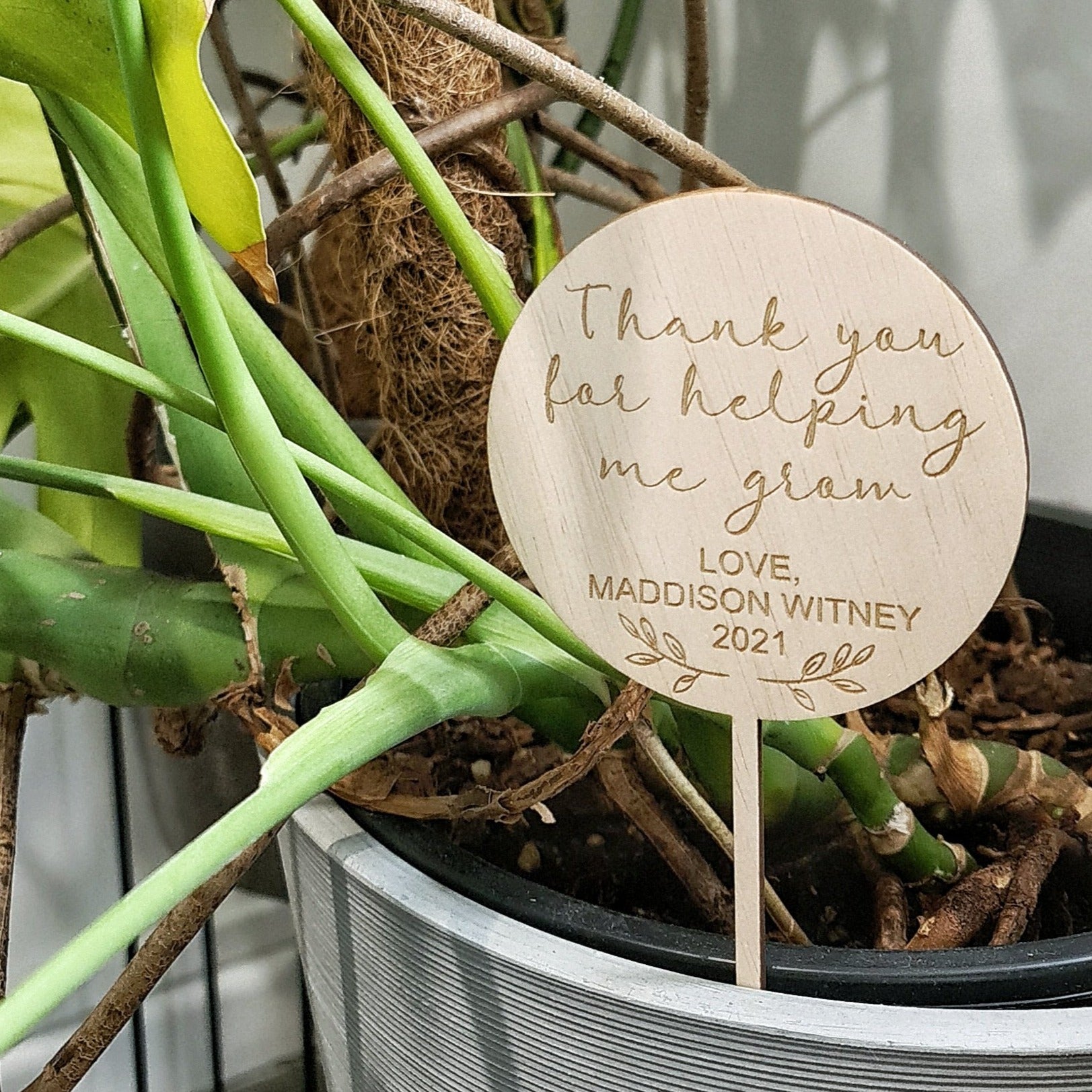 pot plant topper Helping Me Grow - Pot Plant Topper