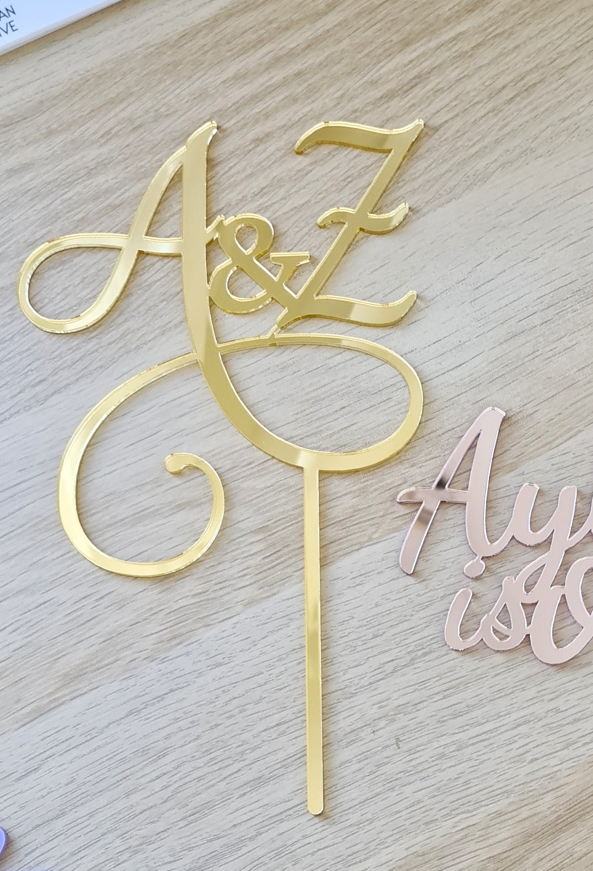 Initials Cake Topper