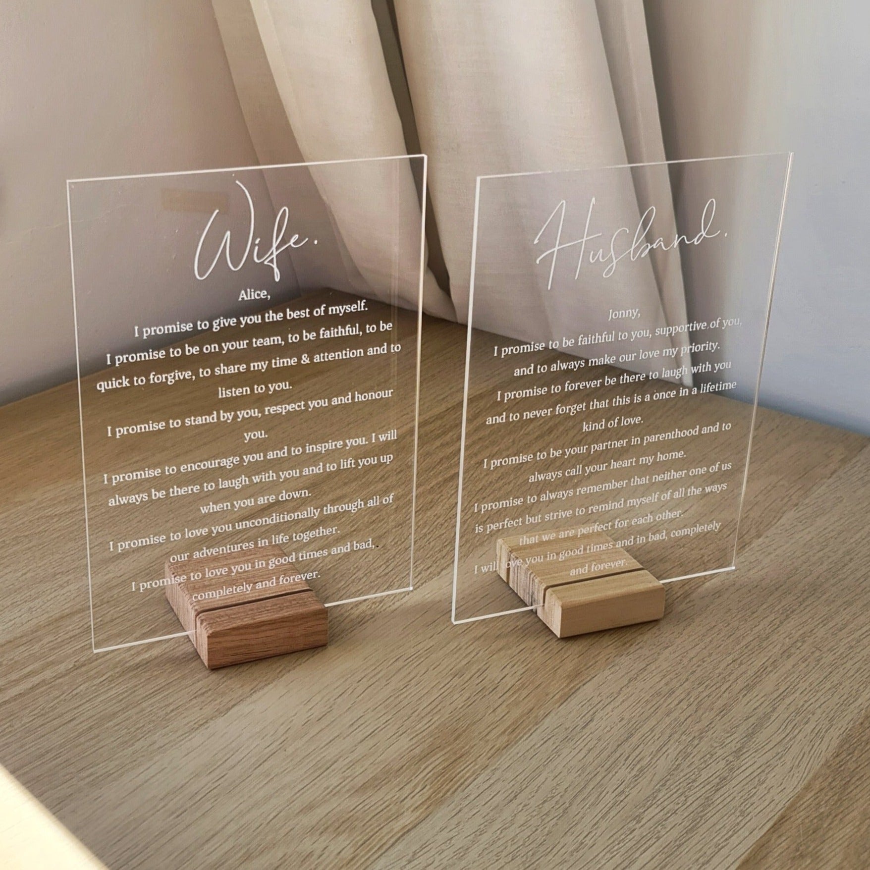 Vow Plaques