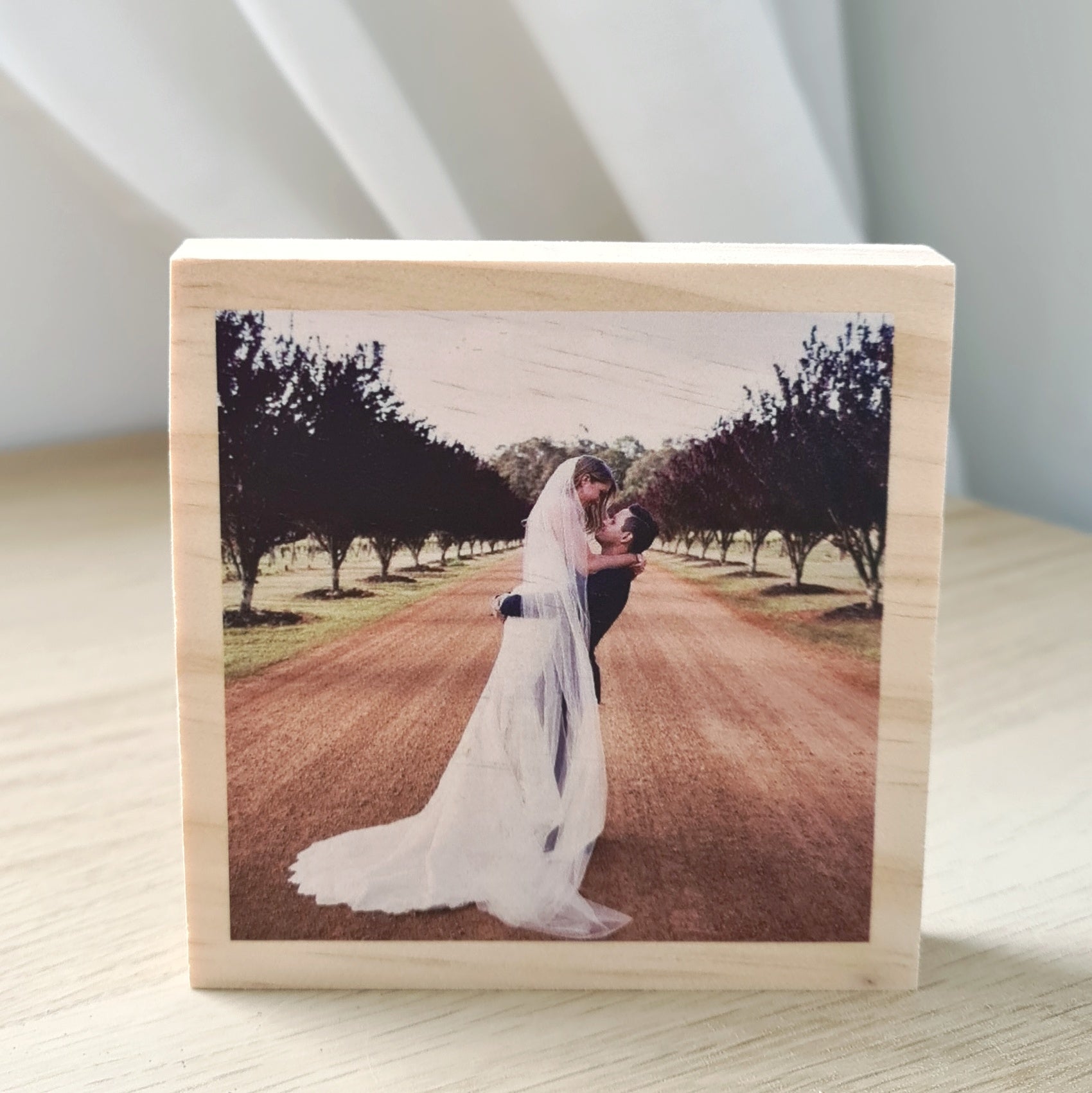 Solid Timber Photo Block - Square large