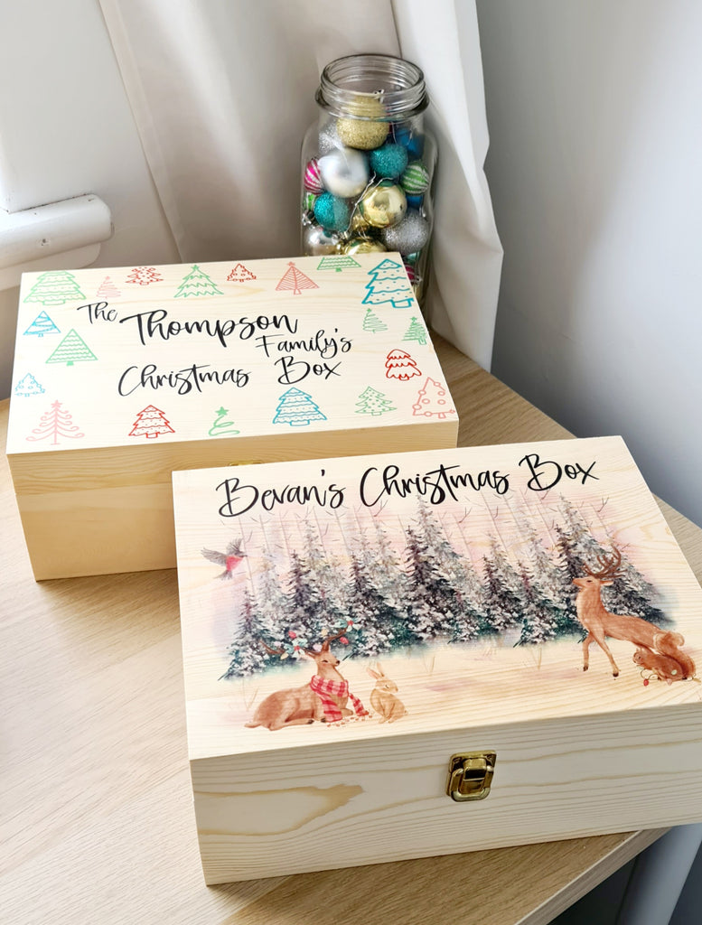 Trees Trees Trees Printed Christmas Box