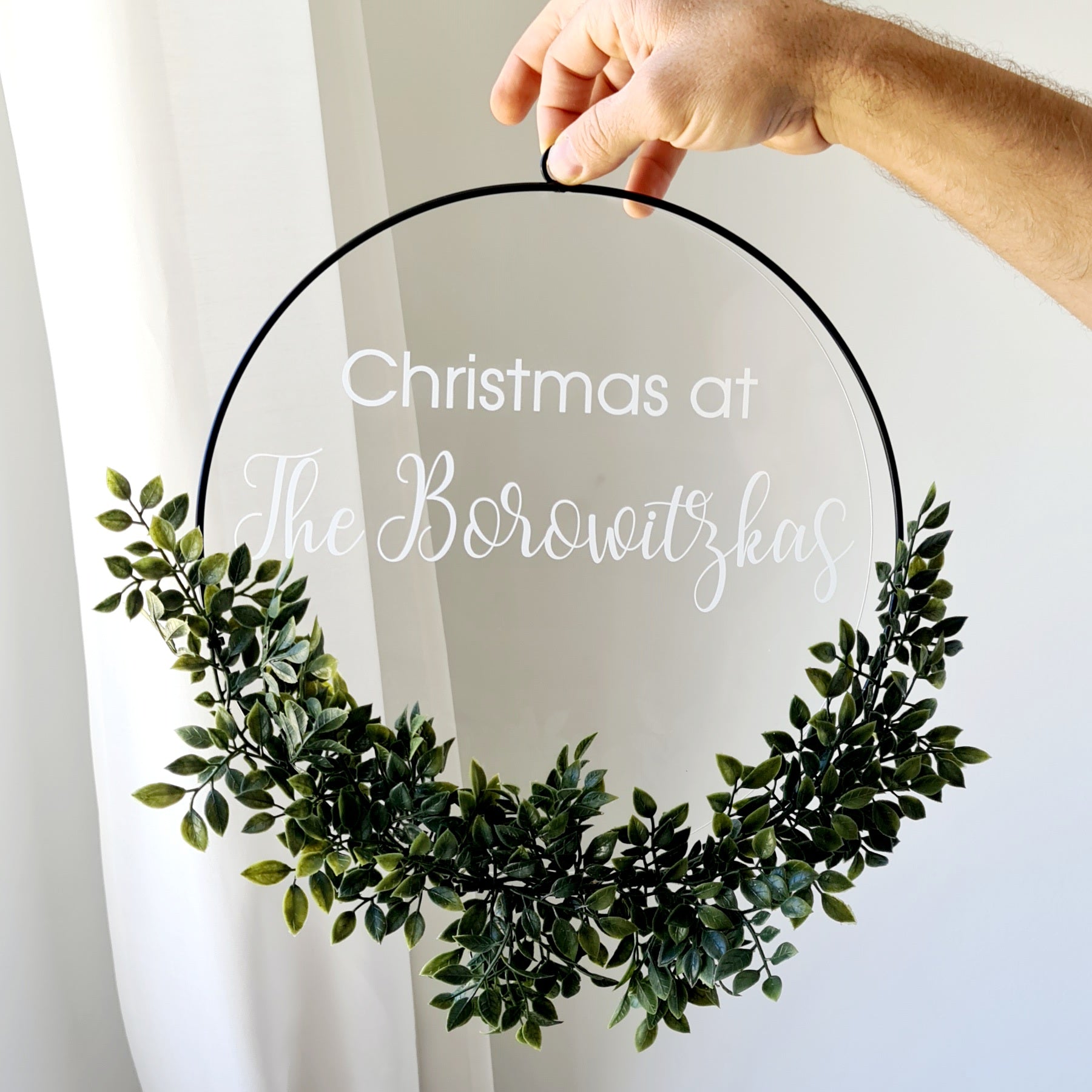 Christmas Wreath Door Plaque style #2