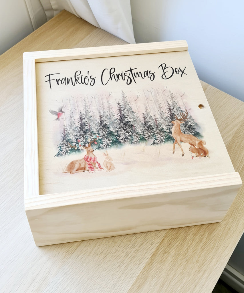 Woodland Printed Christmas Box