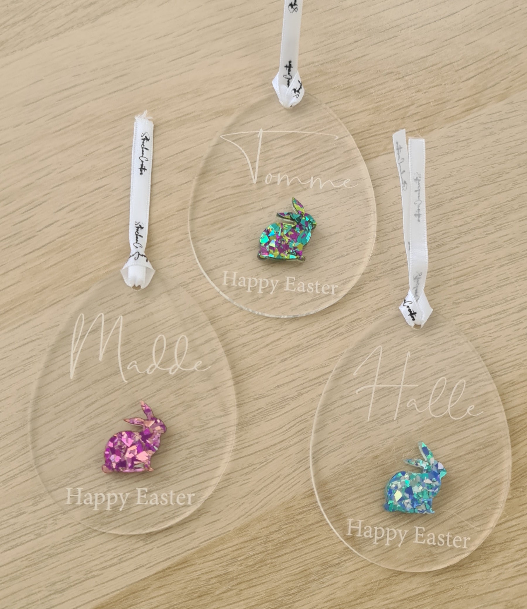 Easter Egg Tag (Glitter Bunny)