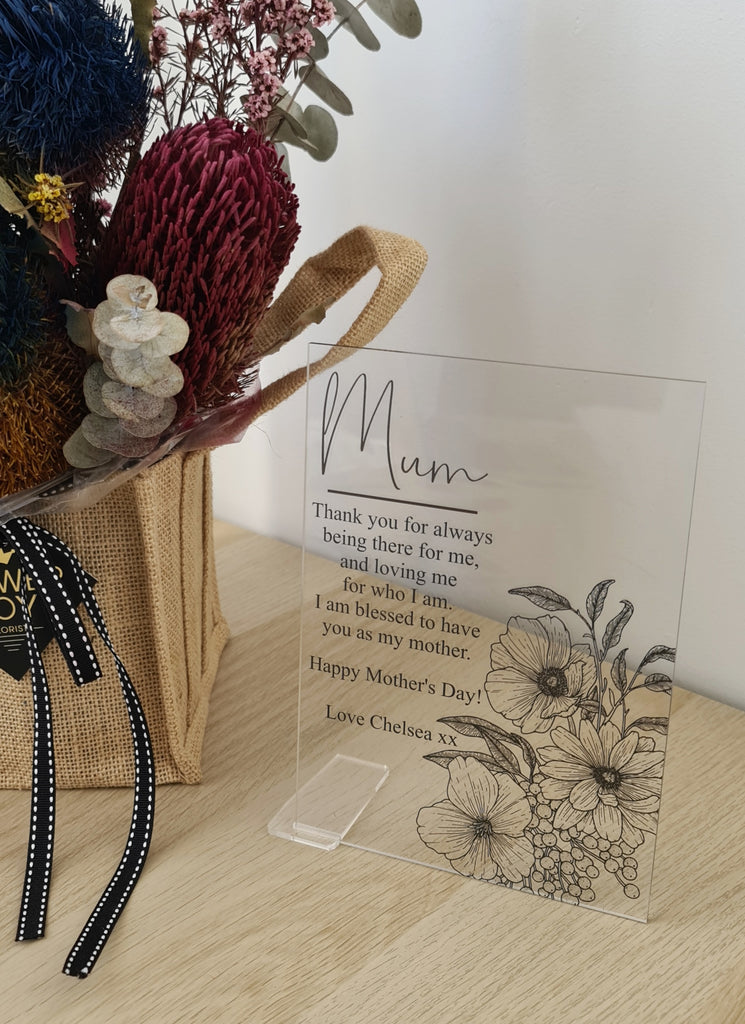 Mothers Day Plaque - Floral