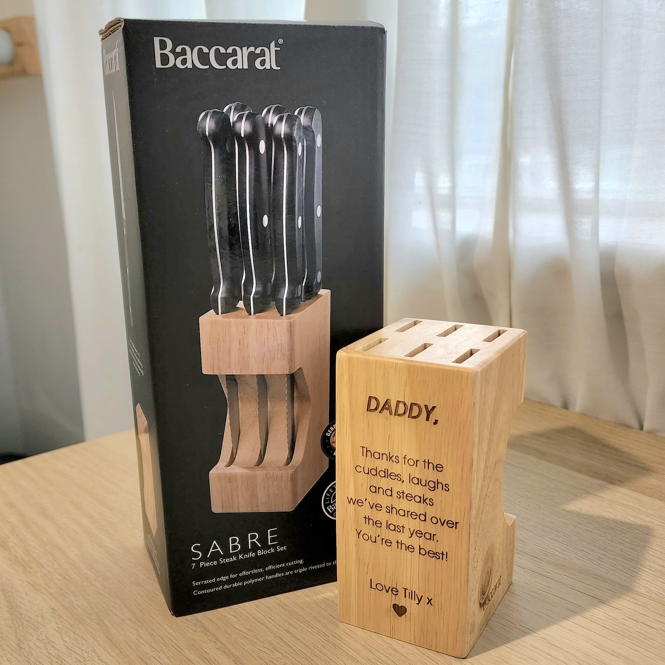 Personalised Steak Knife/Block set