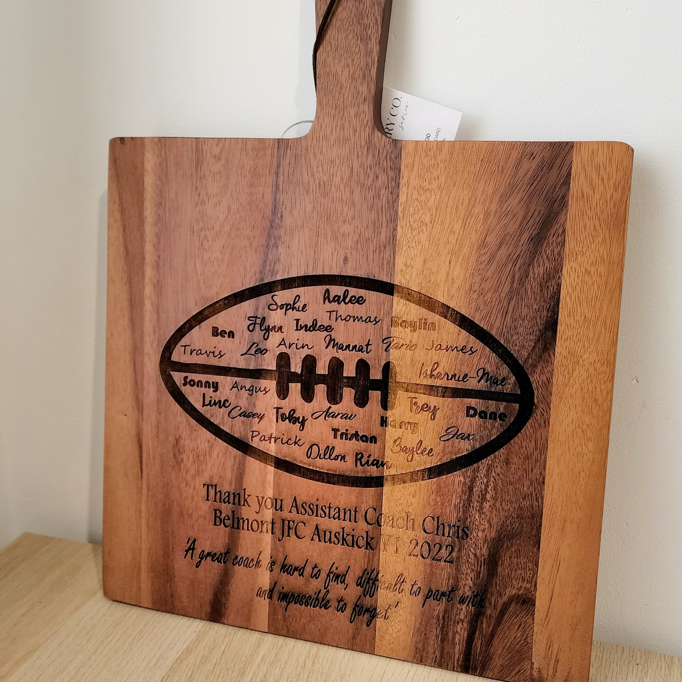 End of Year Coach Gift - AFL Football Paddle