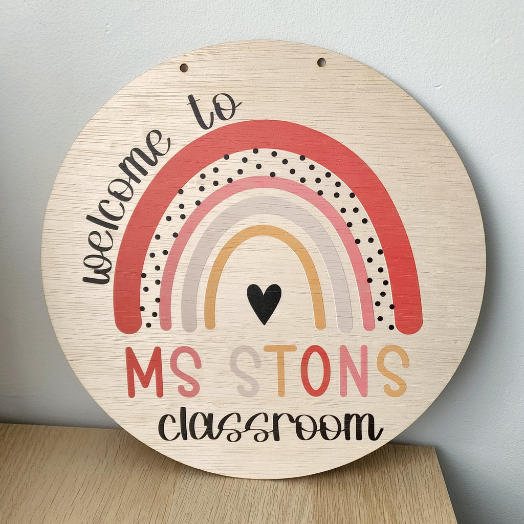 Welcome Classroom Sign - Wooden