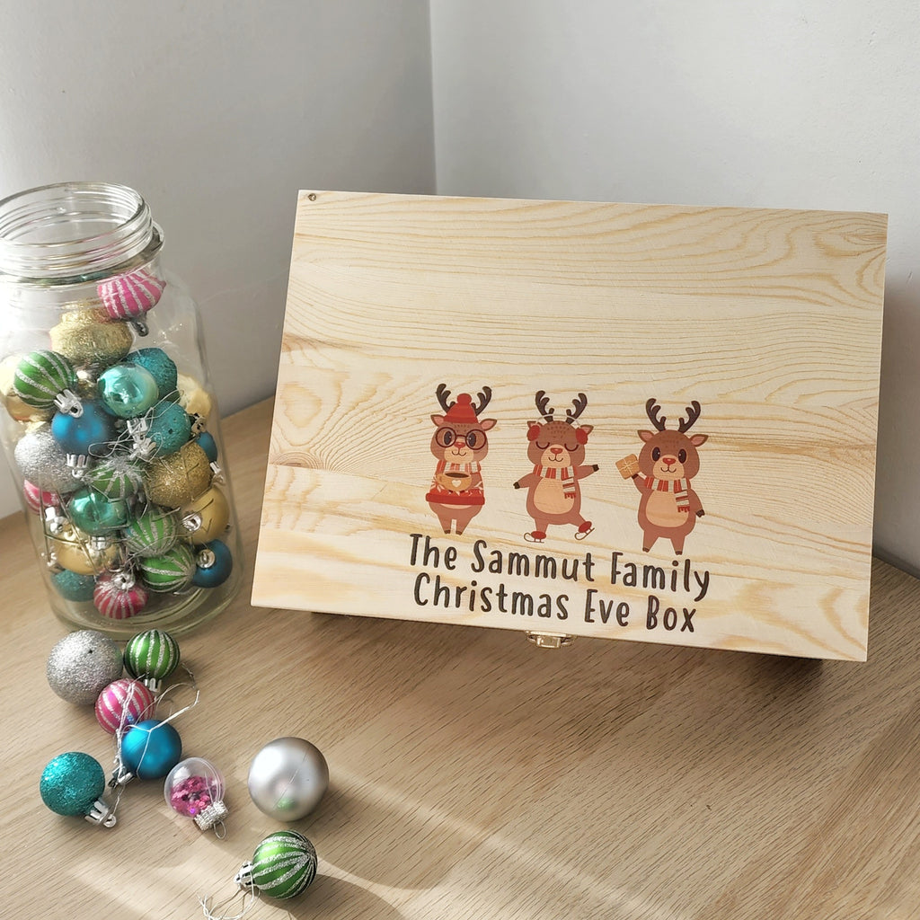 Reindeer Printed Christmas Box