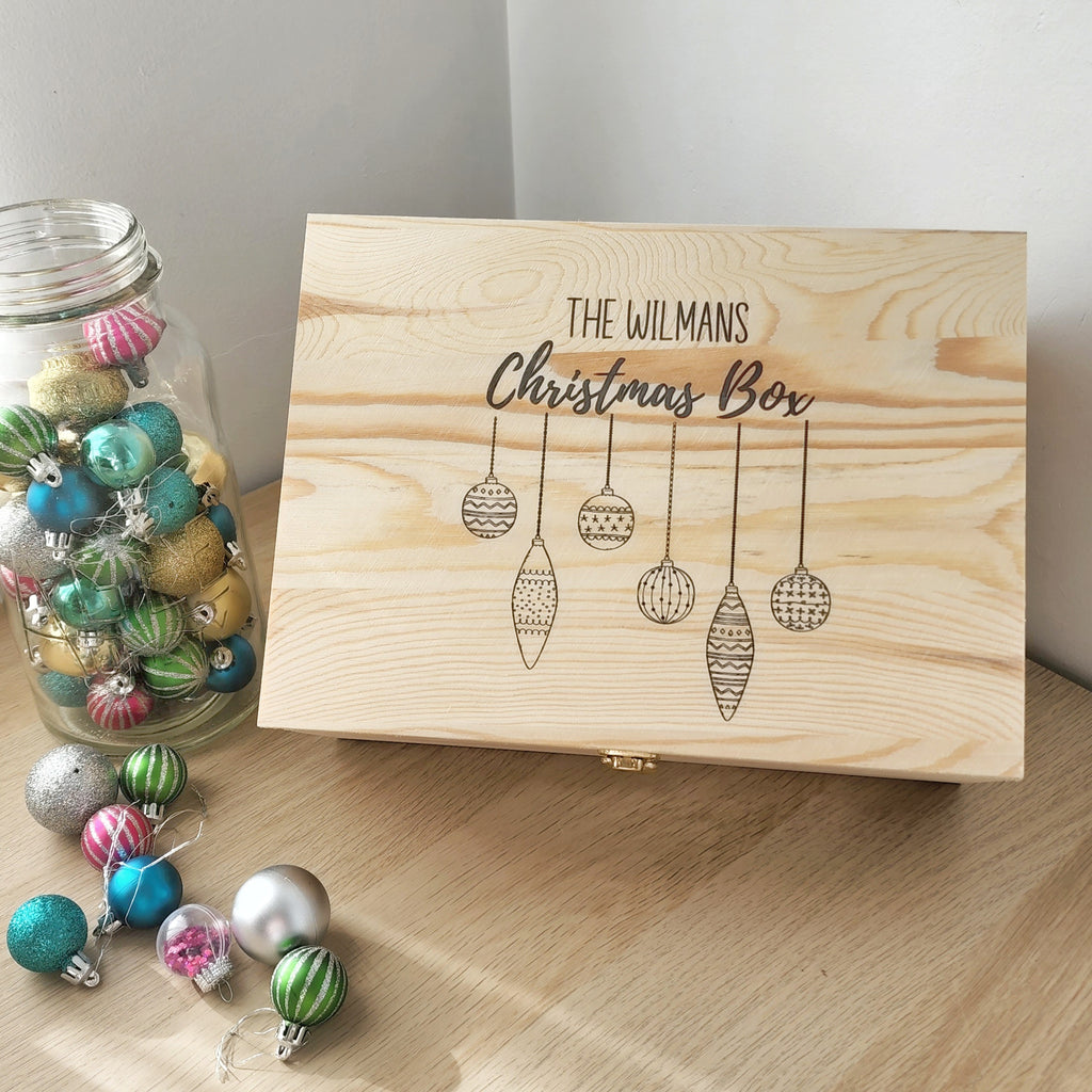 Hanging Baubles Printed Christmas Box