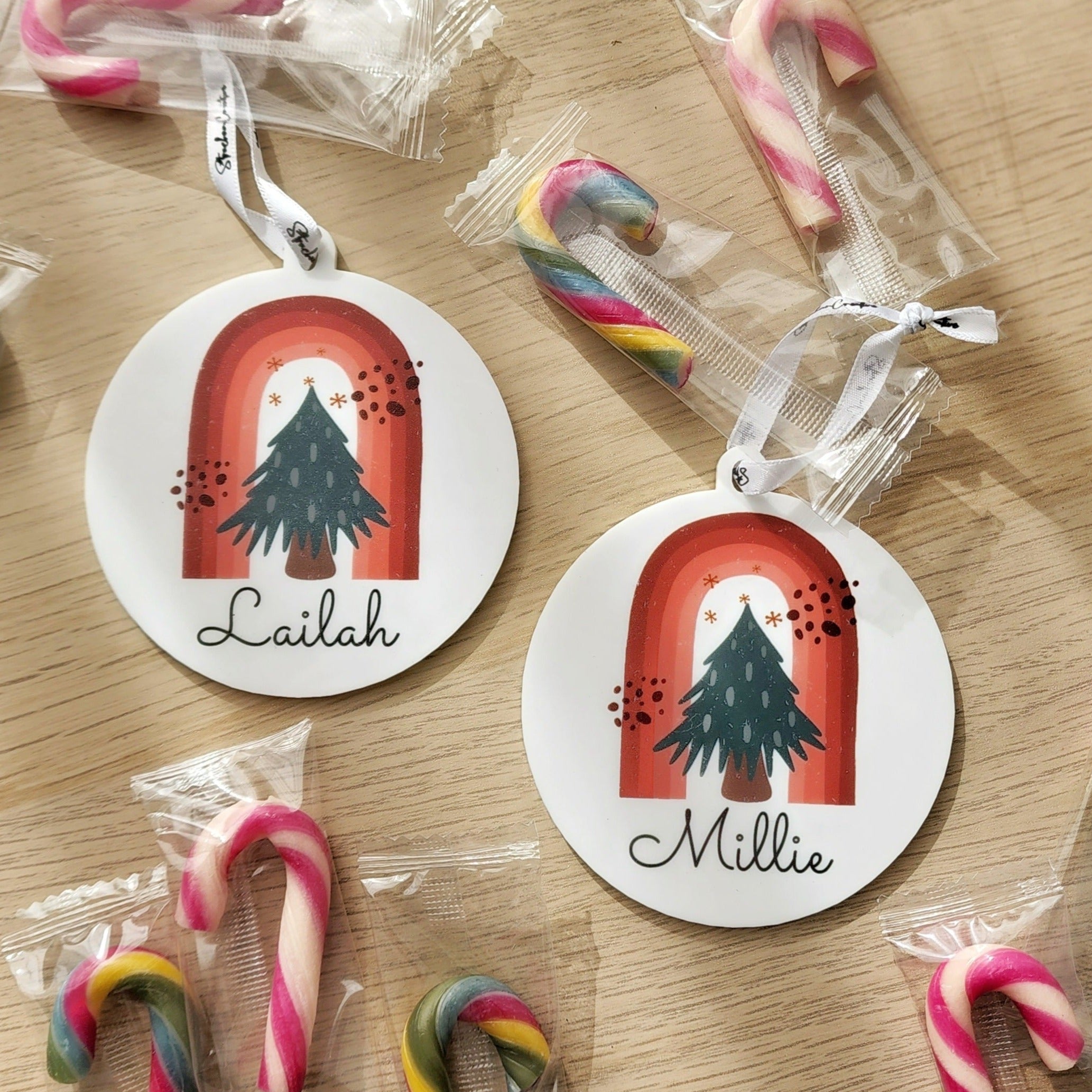 Personalised Christmas Bauble - Style #11 Earthy Rainbow