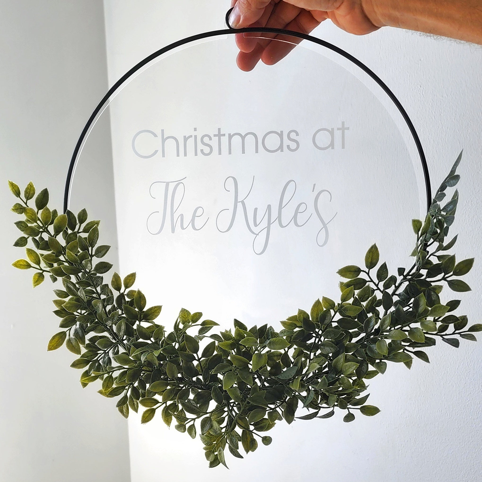 Christmas Wreath Door Plaque style #2