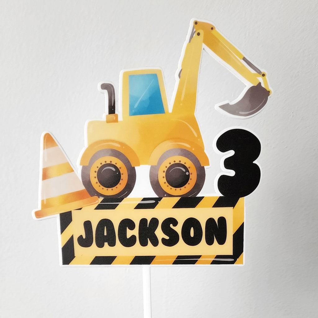 Construction Digger Cake Topper