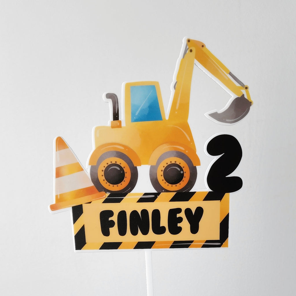 Construction Digger Cake Topper