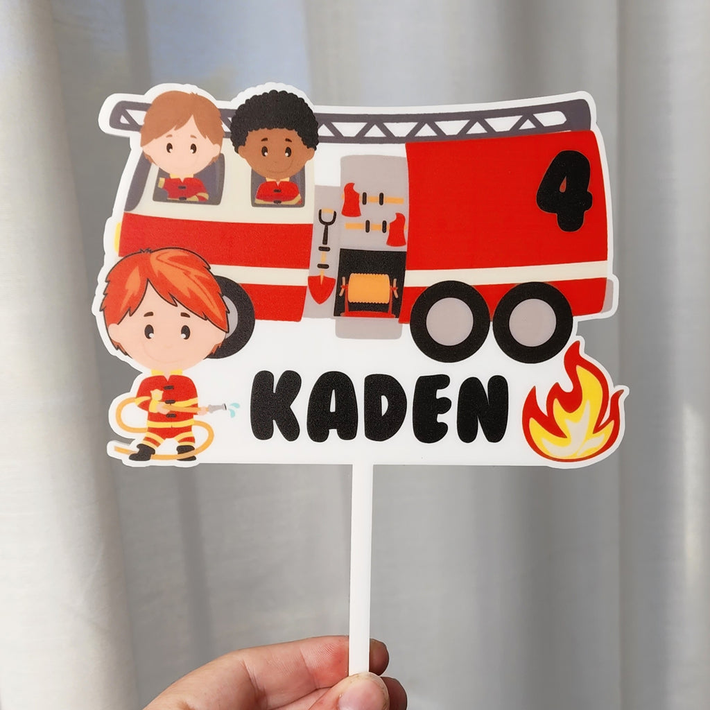 Fire Engine Cake Topper