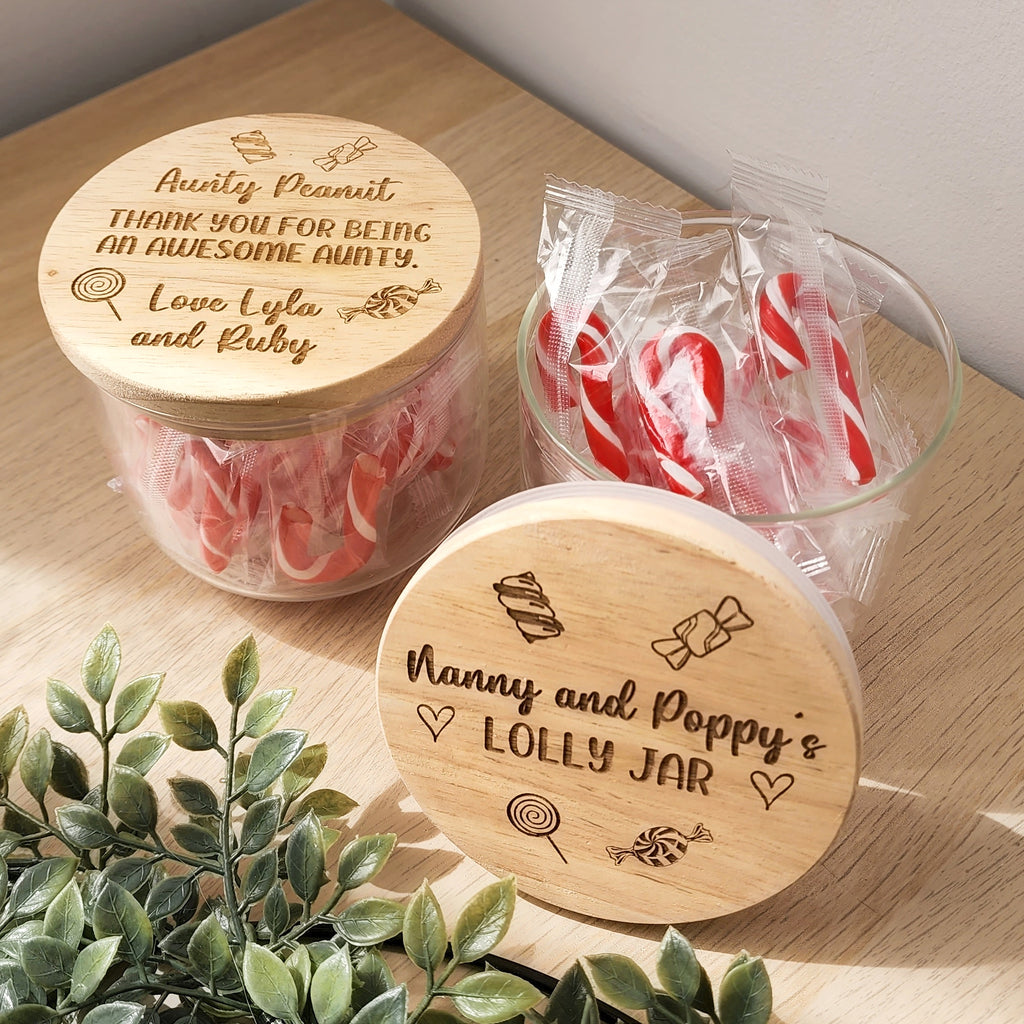 Personalised Sweets Jar (Lolly icons)