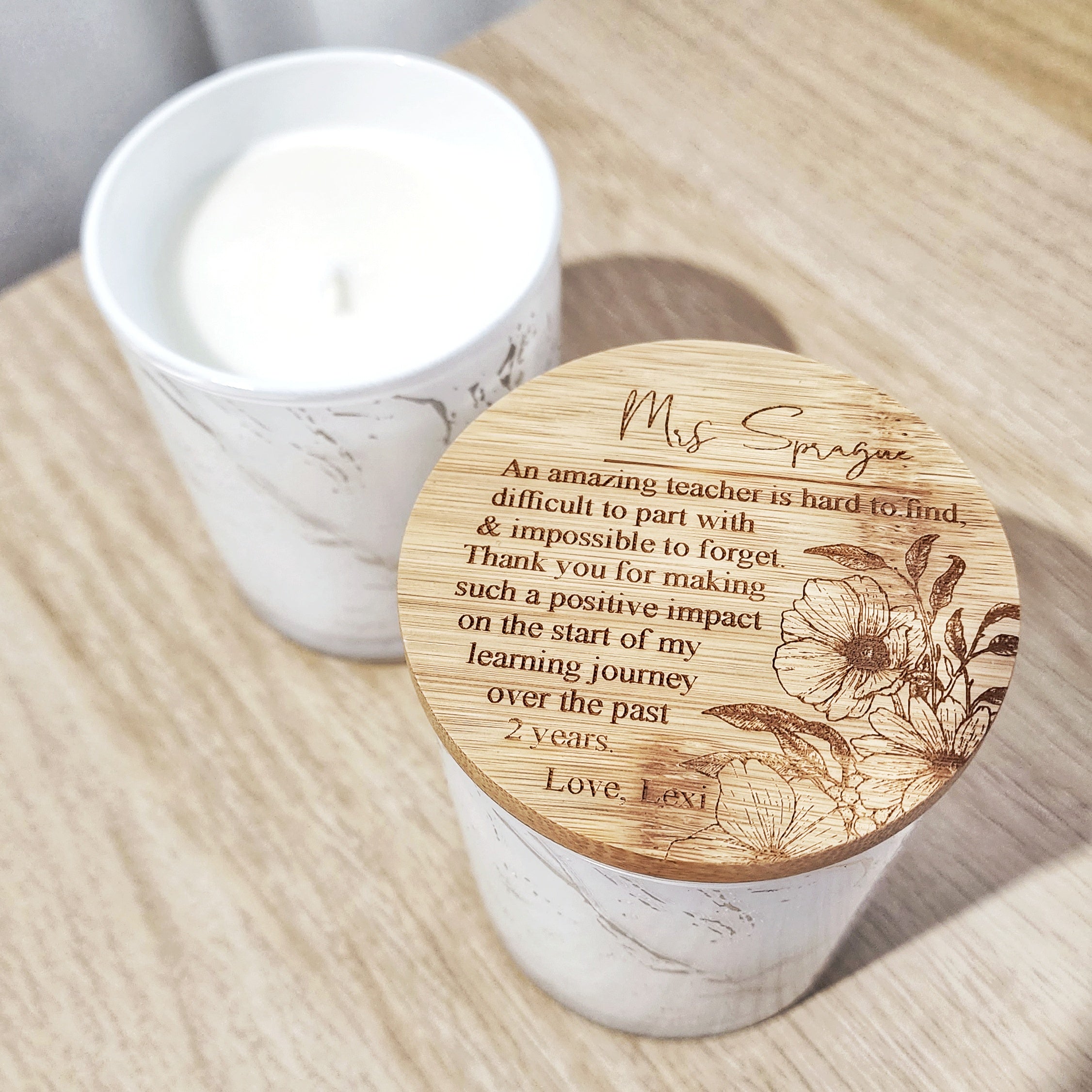 White Marble Soy Wax Candle