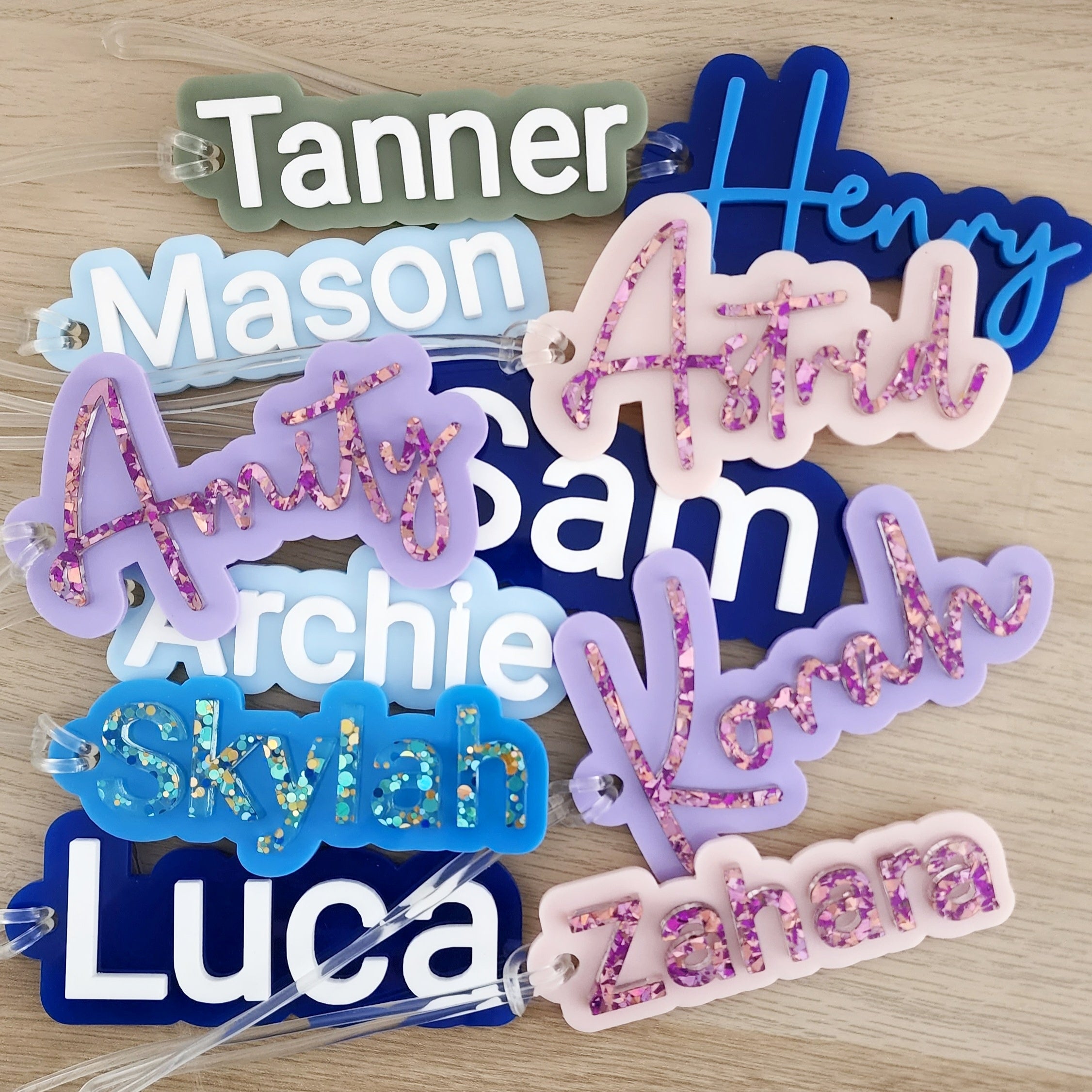 Name Bag Tag - Print Font