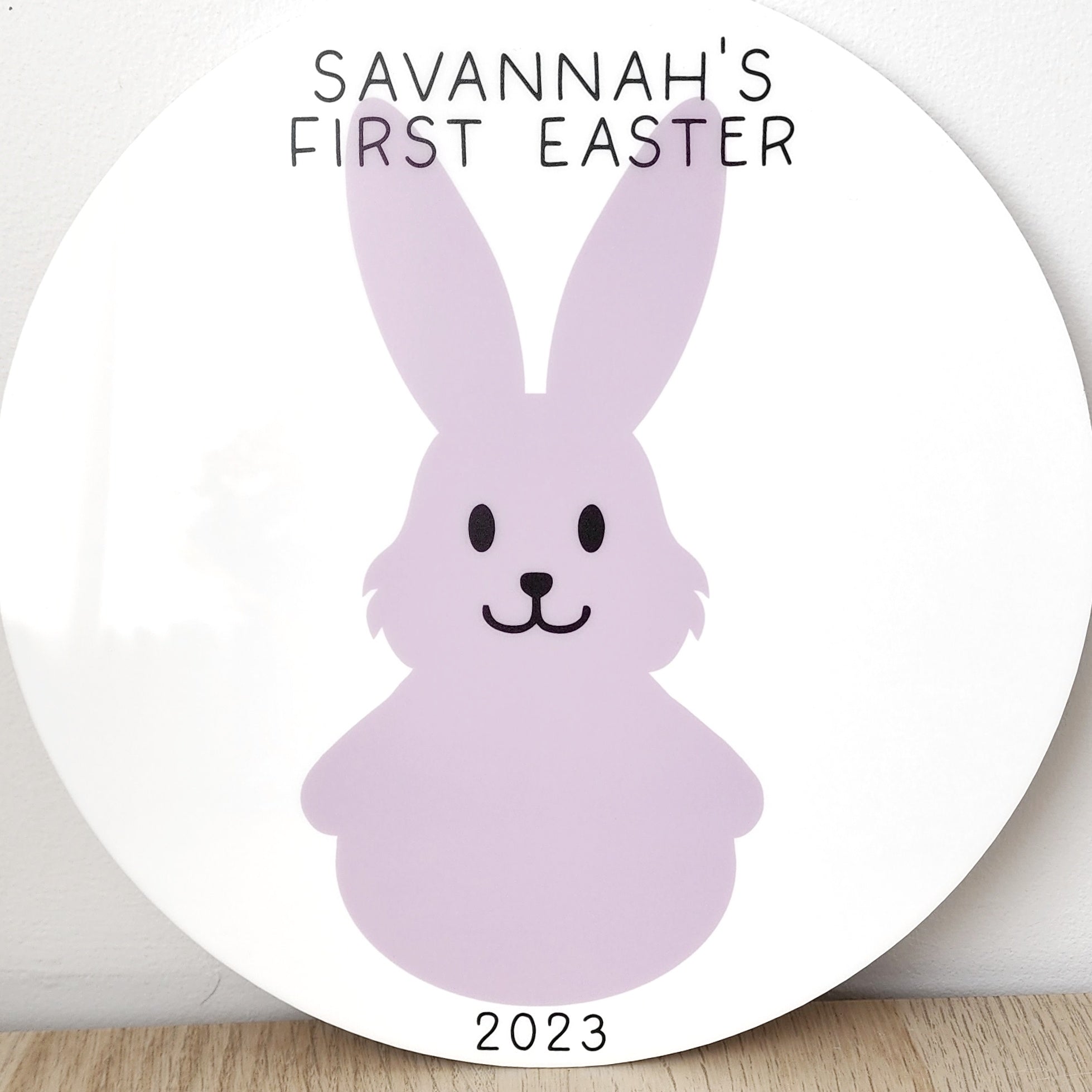 Easter Bunny Footprint Plaque