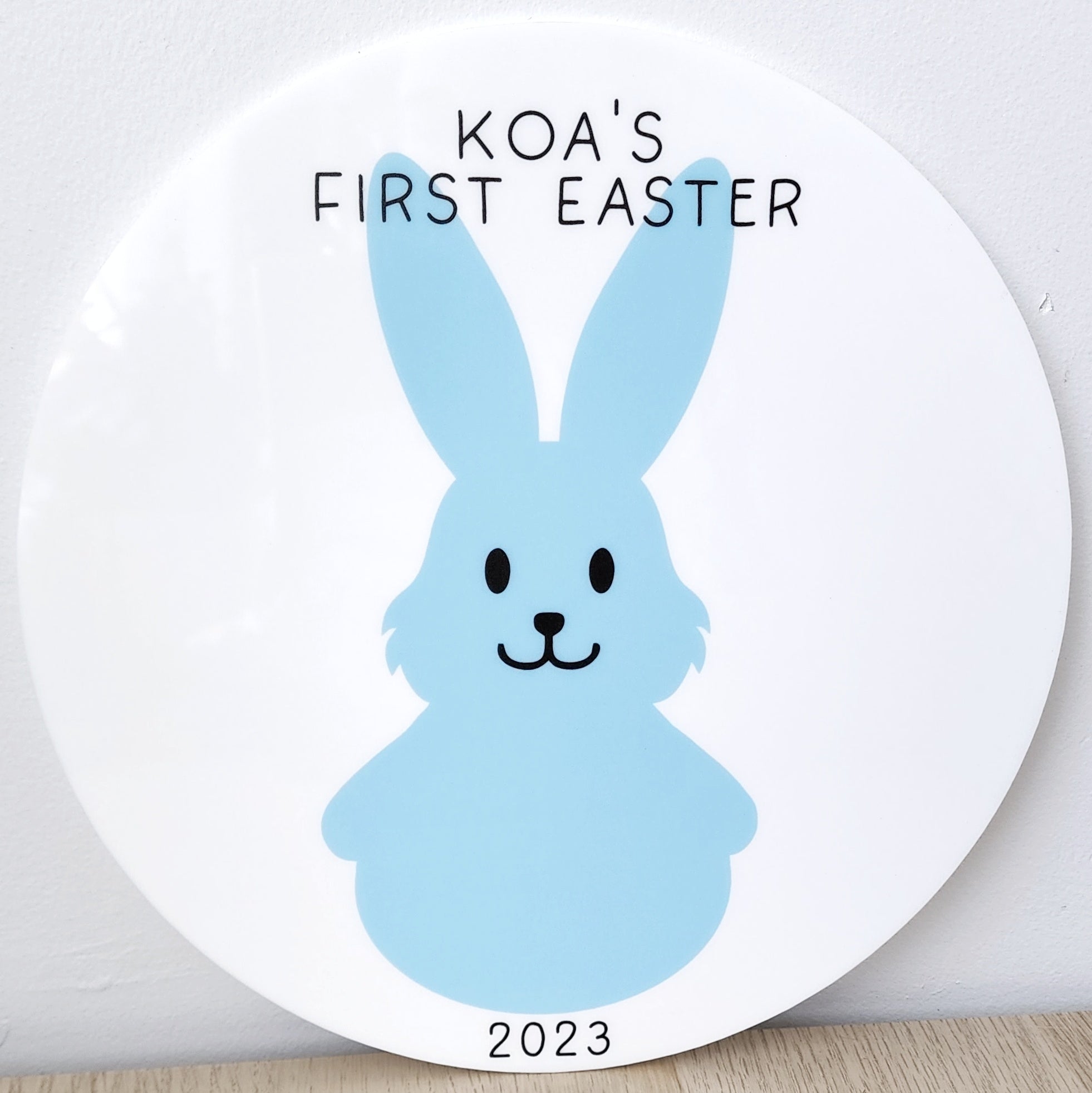 Easter Bunny Footprint Plaque