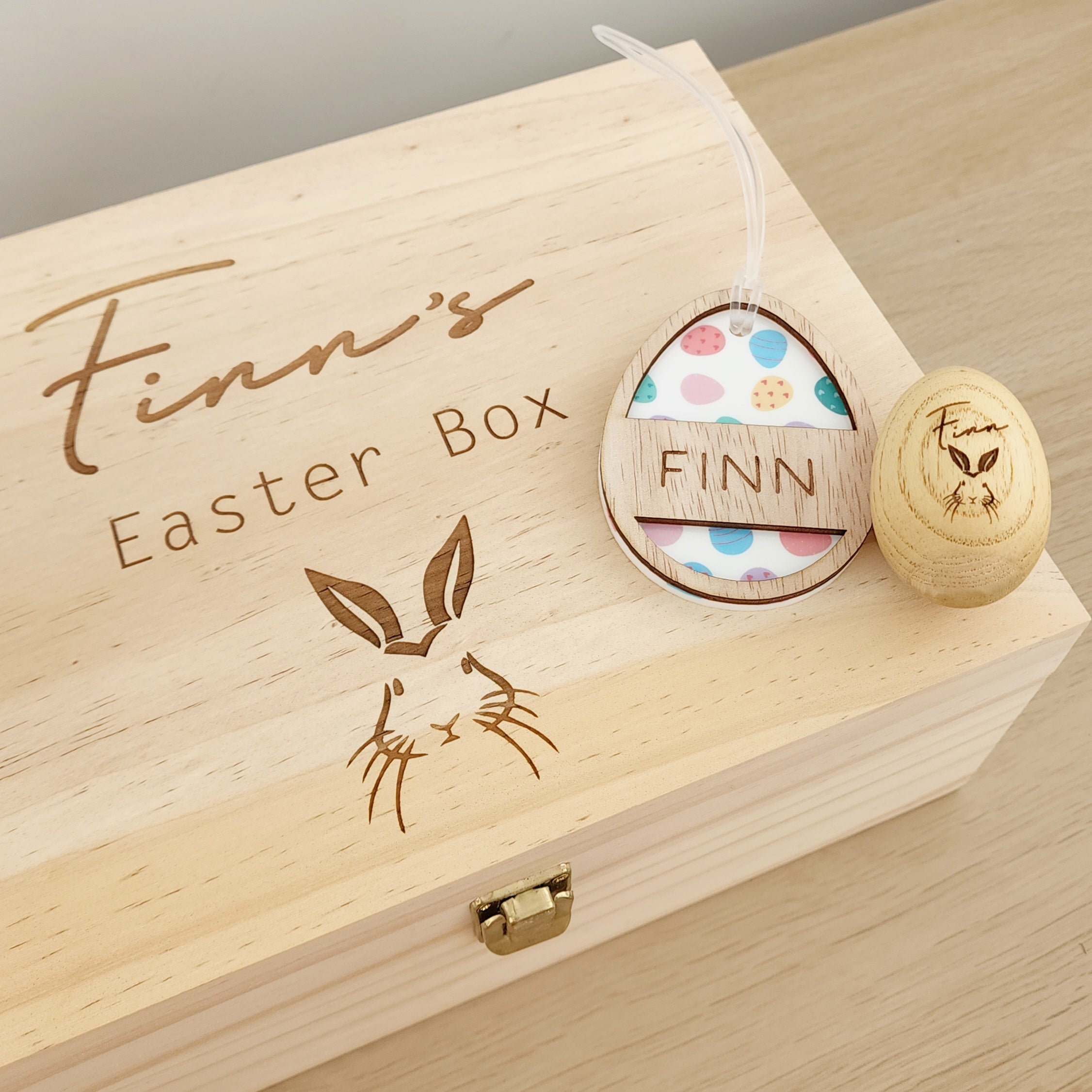 Wooden Shaker Easter Egg