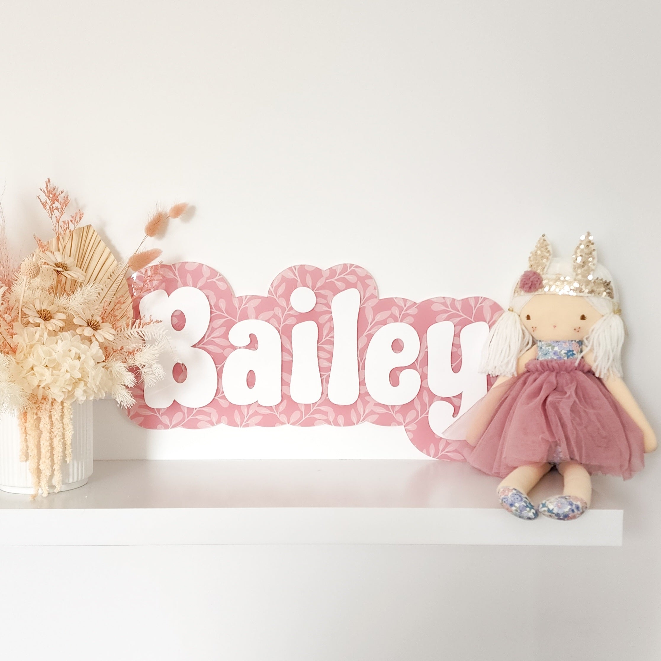 2 Layer Name Plaques - Printed background design