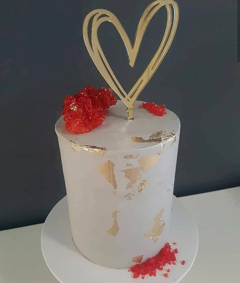 Scribble Heart Cake Topper