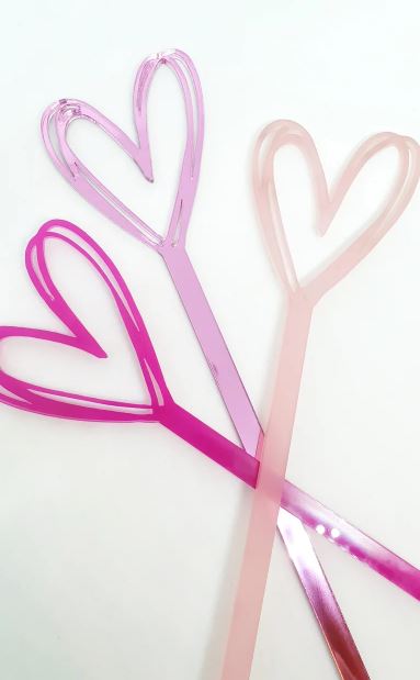 Scribble Heart Drink Stirrers