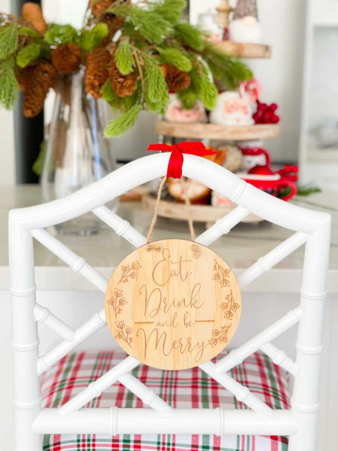 Eat, Drink & be Merry Christmas Sign